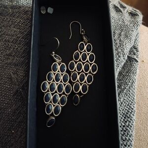 Lucky Brand Silver and Royal Blue Dangle Earrings